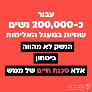 לקראת דיון בוועדה לקידום מעמד האשה עמותת שדולת הנשים ופורום מיכל סלה הגישו נייר עמדה שימנע הגעת נשק לידיים מסוכנות.
